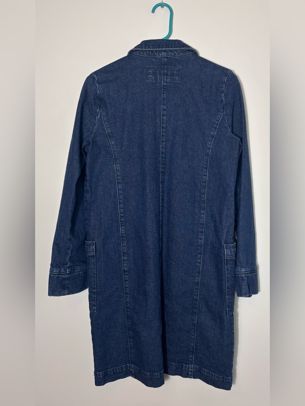 LOFT Denim Pocket Mini Dress – Dark Wash – NWT – Size XS - Picture 3 of 5